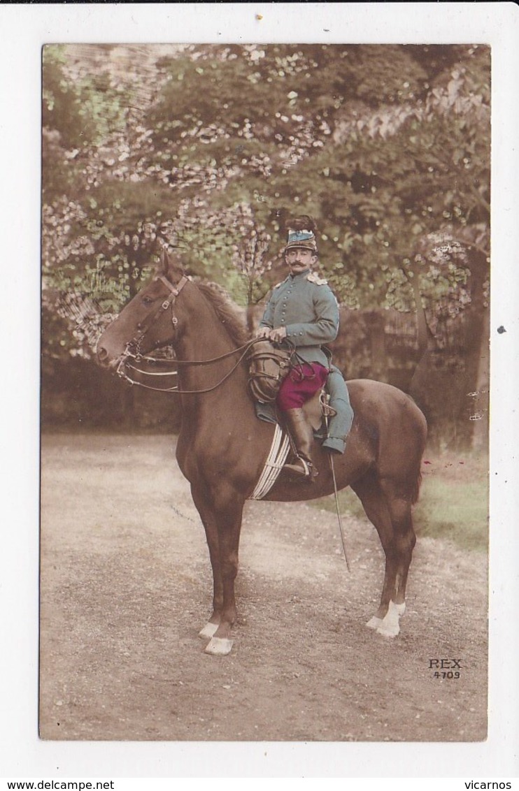 CPA MILITARIA Militaire à Cheval  (ecrite De Gray) - Personnages