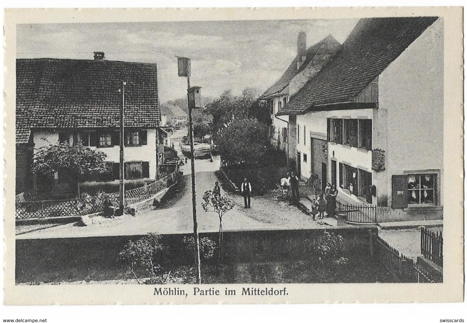 MÖHLIN: Partie Mitteldorf Mit Metzgerei ~1915 - Möhlin