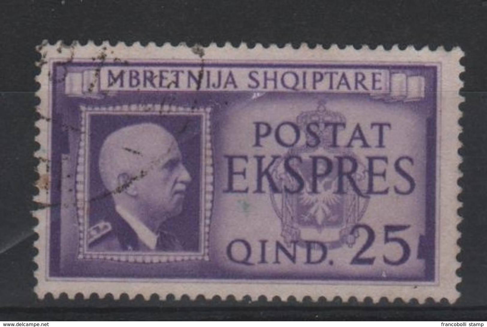 1940 Occupazione Albania Effige Vittorio Emanuele 25 Q. US - Albanie