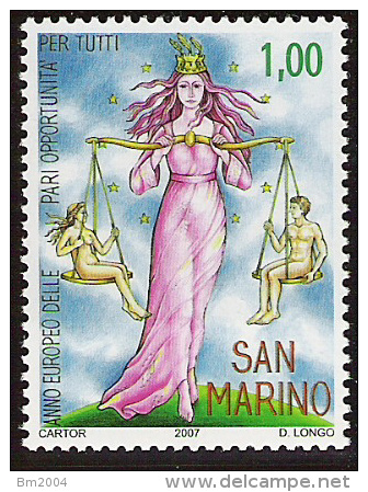 2007 San Marino Mi. 2318 **MNH Chancengleichheit Für Alle - Europäischer Gedanke