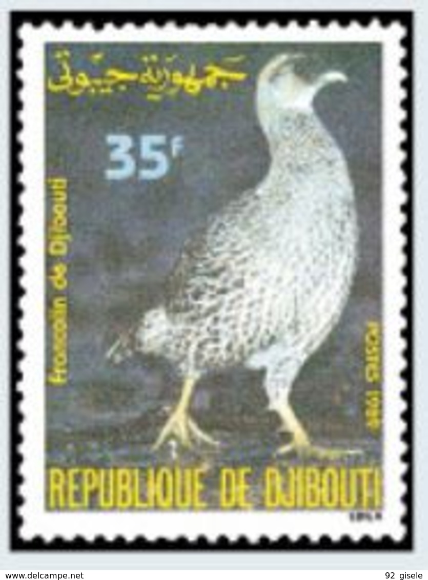 Djibouti YT 654 " Oiseau " 1989 Neuf** - Dschibuti (1977-...)