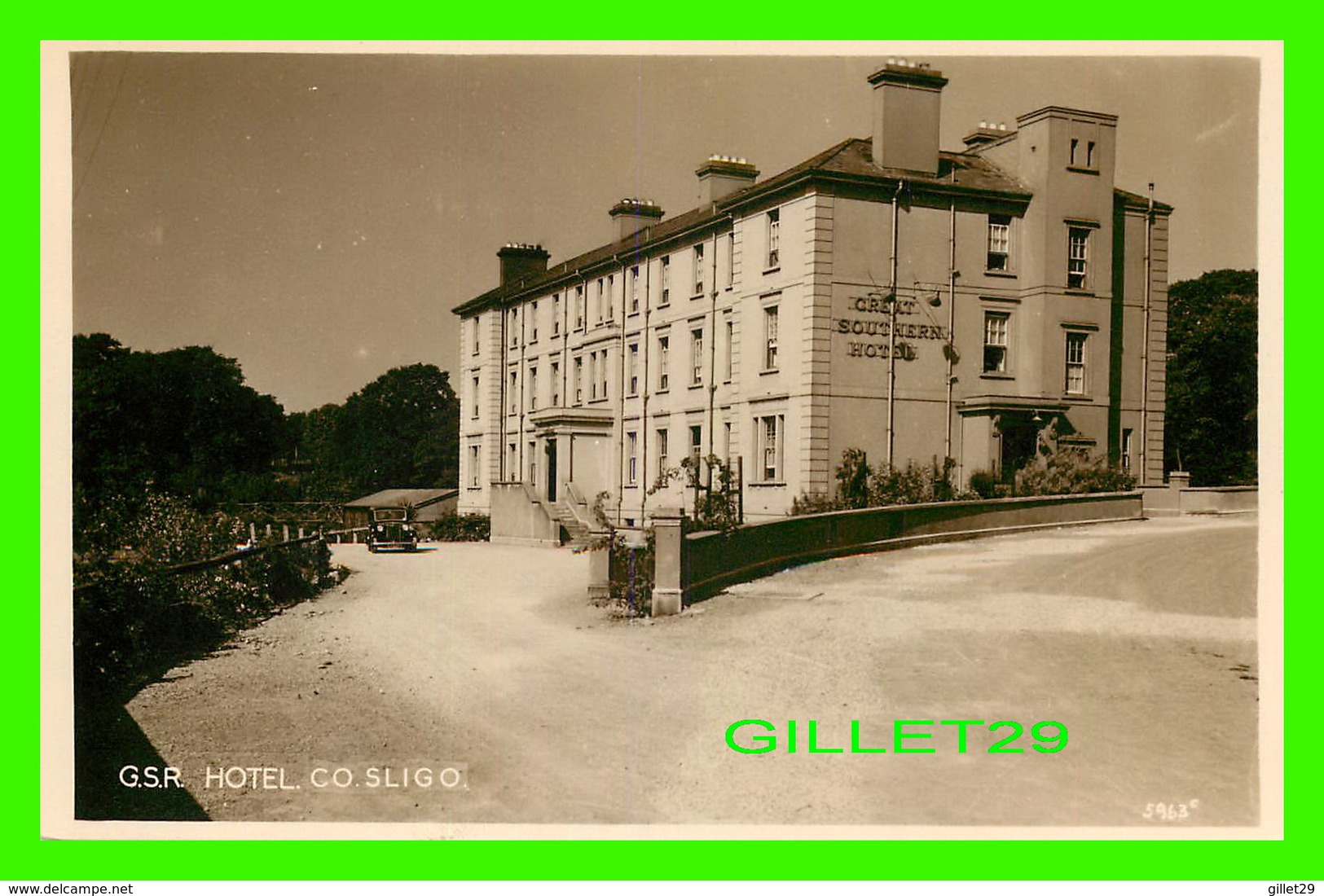 SLIGO, IRLANDE - GREAT SOUTHERN HOTEL - G.S.R. HOTEL CO - ANUMATED OLD CAR - REAL PHOTO BY MASON - - Sligo