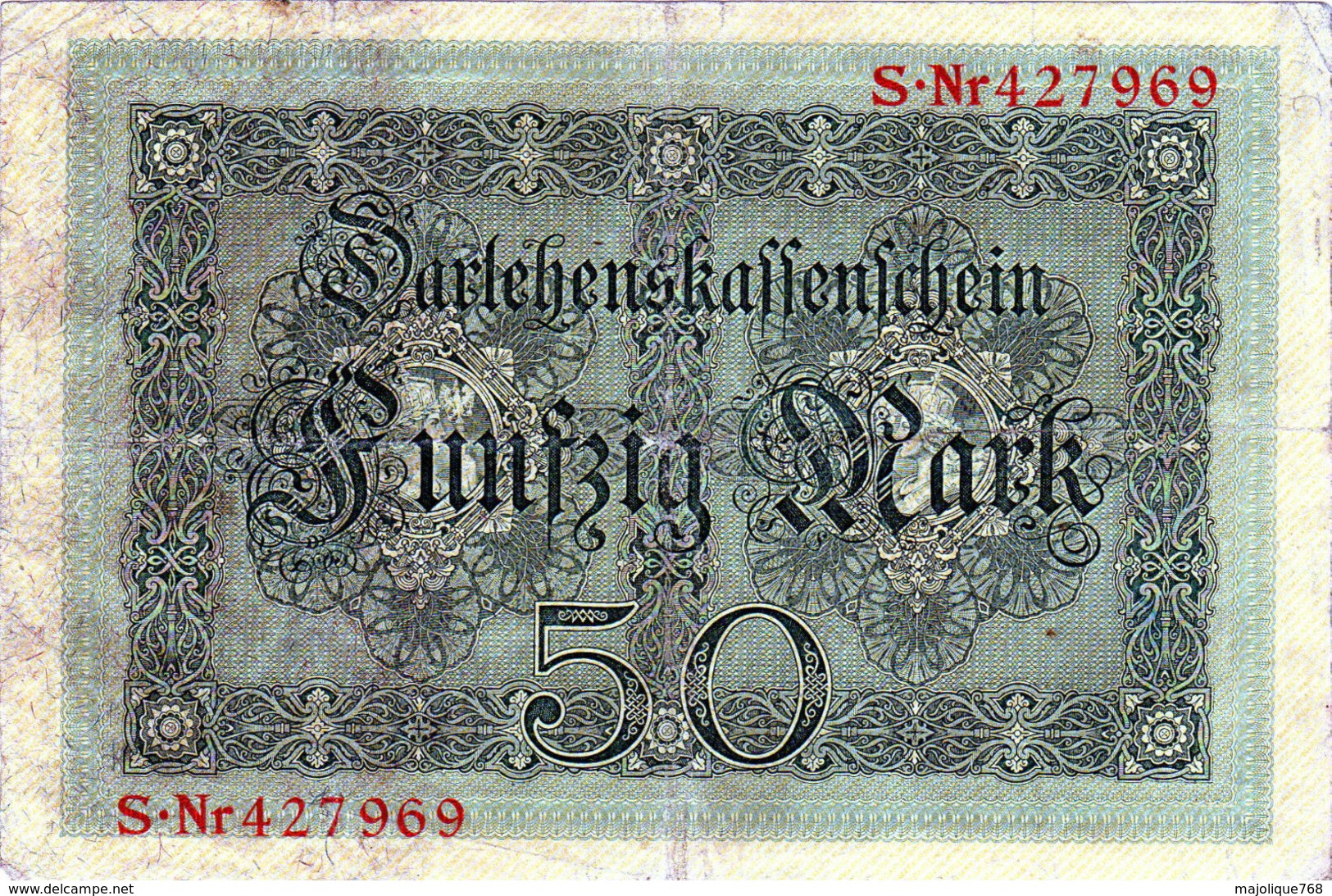 Billet Allemand De 50 Mark Du 5-8-1914- 6 Chiffres Rouge S - N° 427969 En T B - - 50 Mark