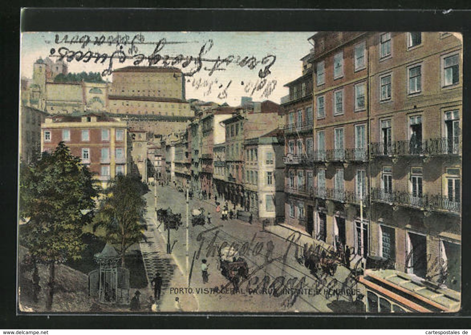 AK Porto, Vista Geral Da Rua Infante D. Henrique, Strassenbahn - Porto