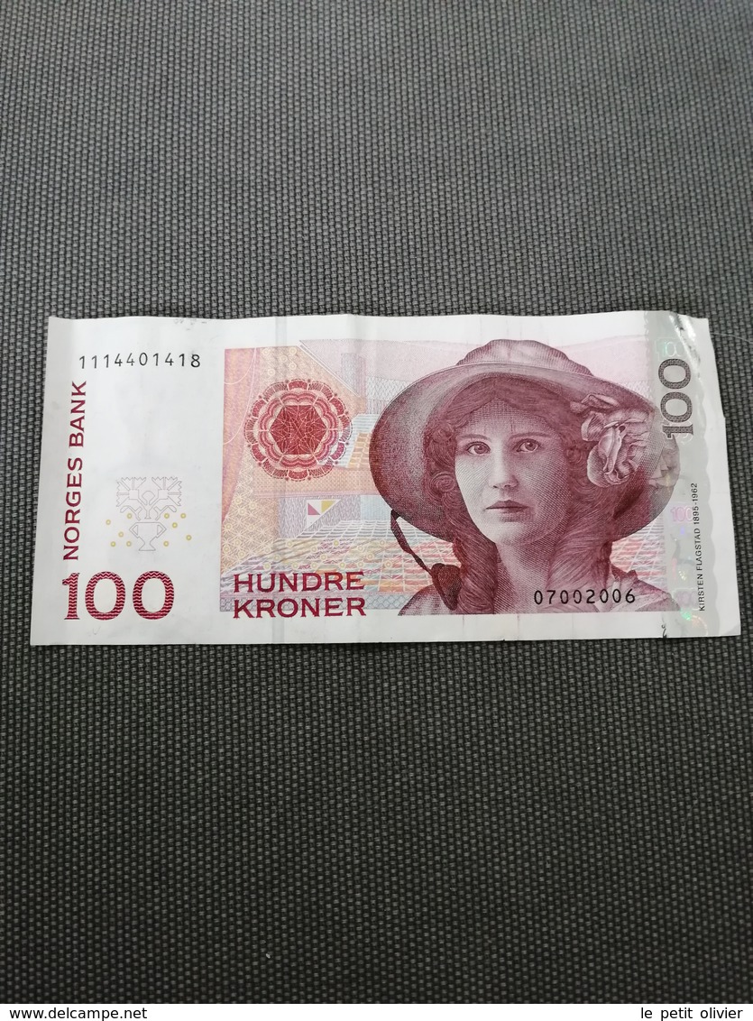 NORVEGE BILLET DE 100 KRONER DE 2006 N° 07002006 - Norvège