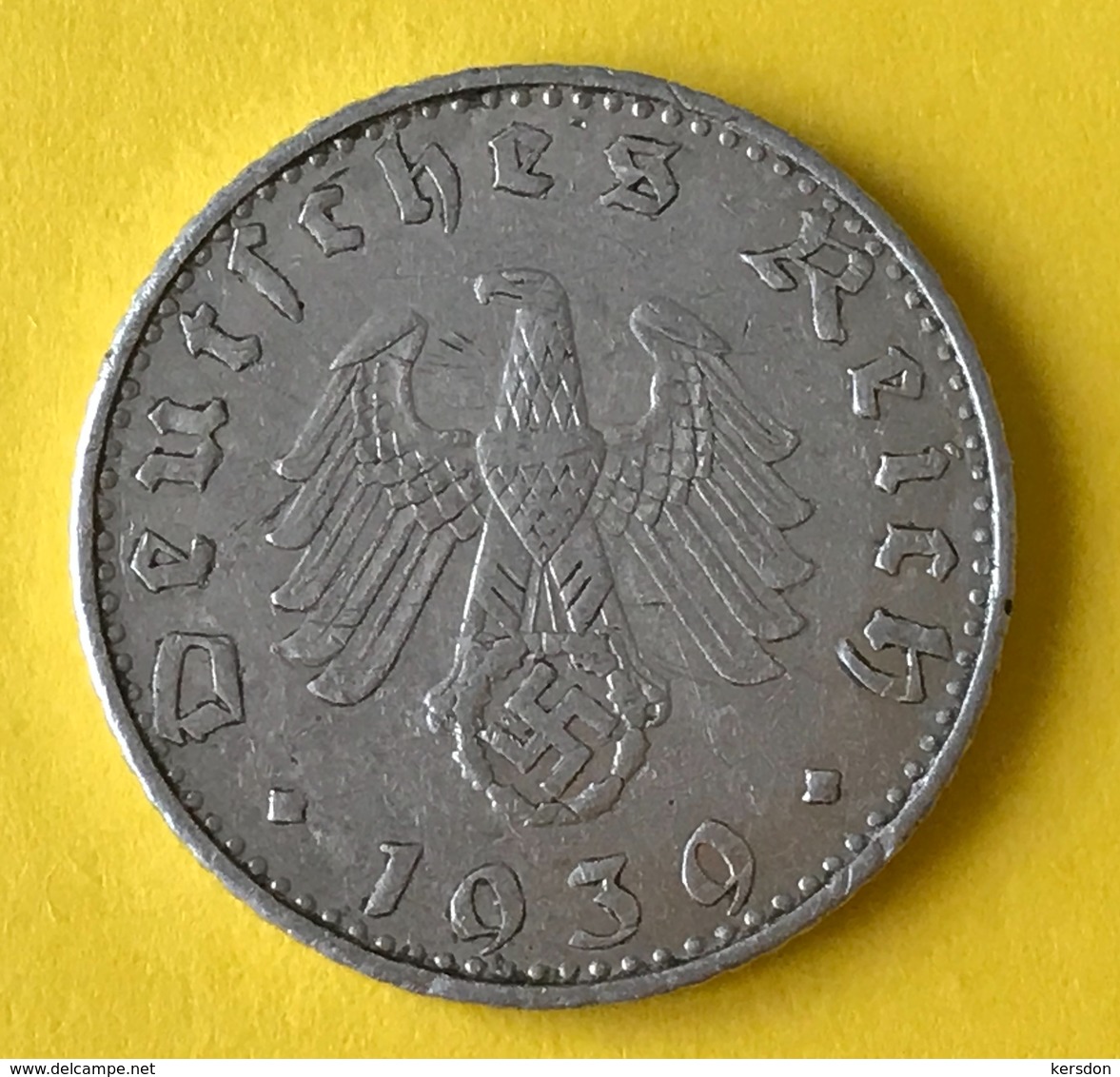 Pièce De 50 Reichspfennig En Alu De 1939 - 50 Reichspfennig