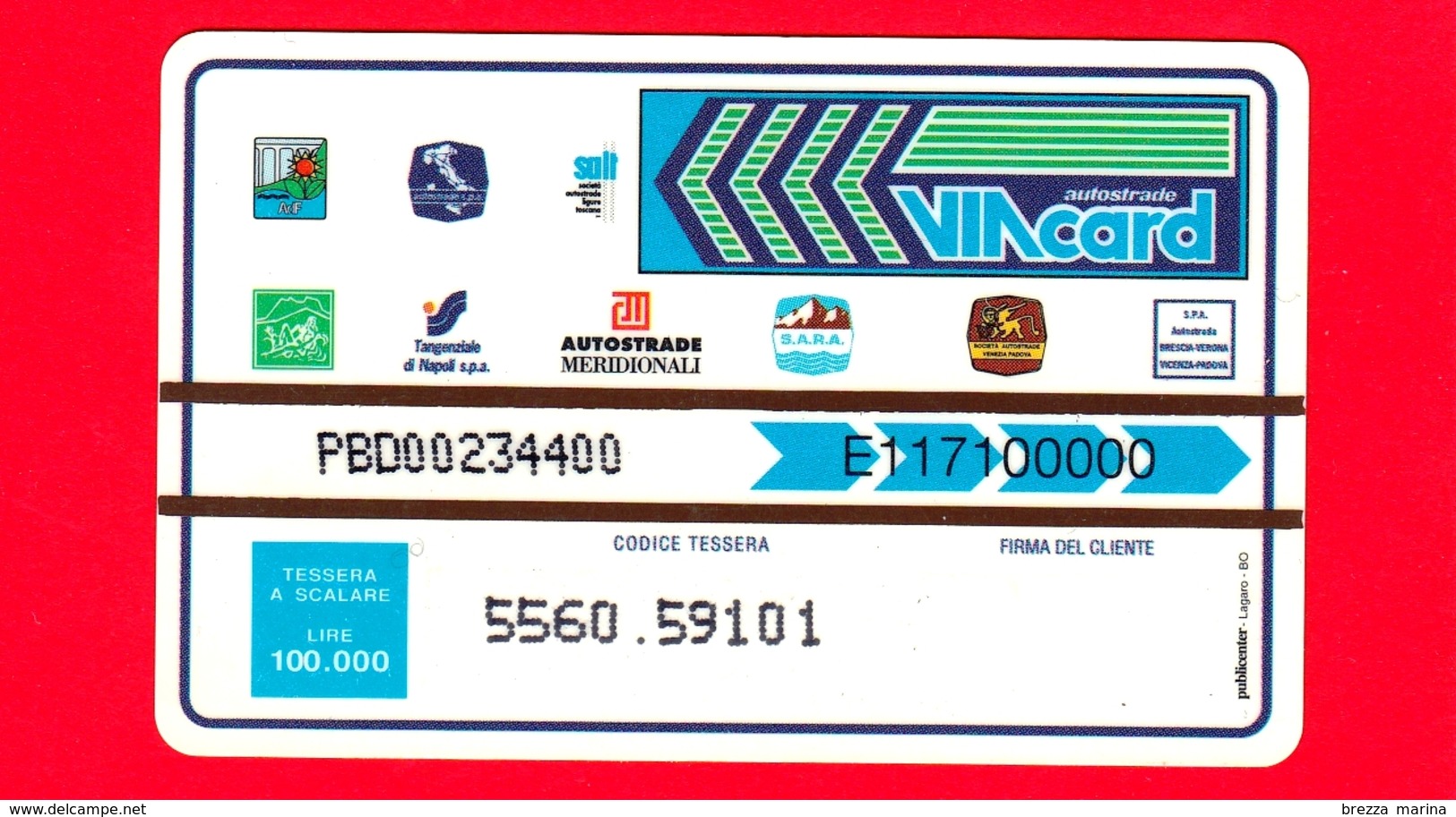 VIACARD - Serie Servizi - 3.000 Km Di Fibre Ottiche - Tessera N. 307 - 100.000 - Pub - Altri & Non Classificati