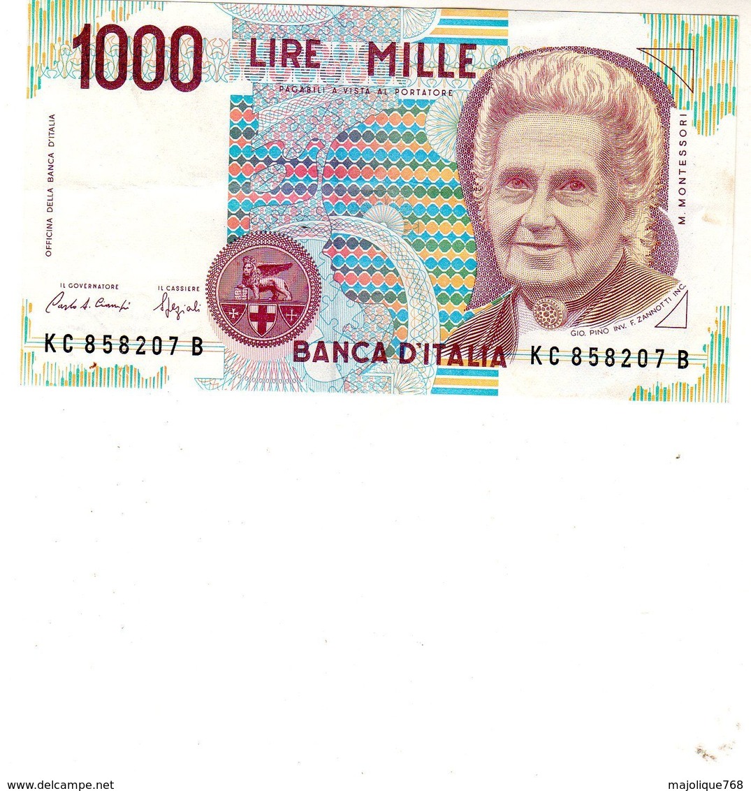 Billet De L’Italie De 1000 Lire Le 3 Octobre 1990 En S U P-signature Ciampi Et Speziali - - 1000 Lire