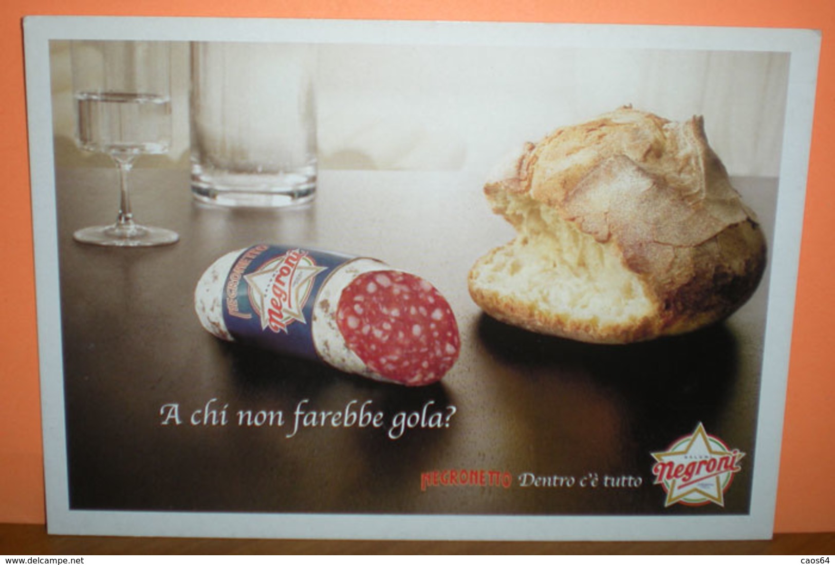 Salumi Negroni Negronetto Pubblicità  Cartolina Promocard 6142 Anno 2003 - Werbepostkarten