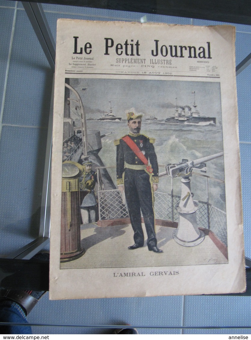 Le Petit Journal N° 561 Amiral Gervais Force Navale / Accident Ferroviaire Locomotive 64 Berenx Orthez 18 Août 1901 - Le Petit Journal