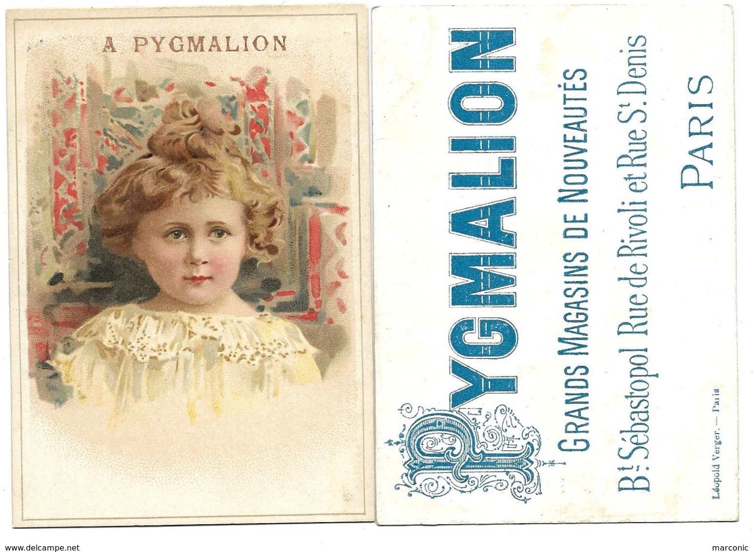 Chromo A PYGMALION, Léopold Verger - Jolie Petite Fille, Robe Dentelle - Other & Unclassified