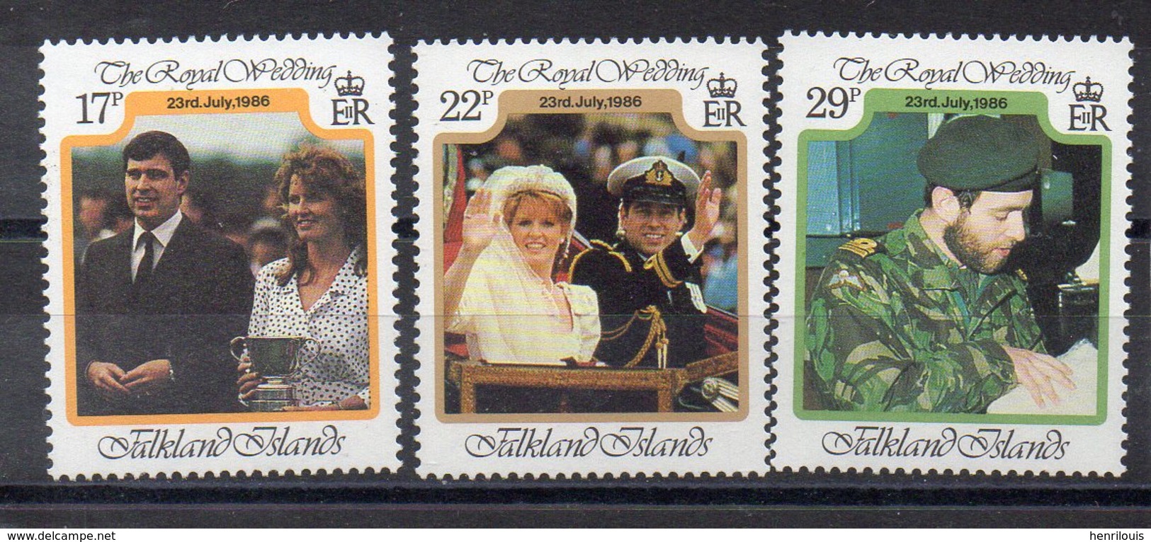 FALKLAND   Timbres Neufs ** De 1986  ( Ref 6413 ) Mariage- Famille Royale - Géorgie Du Sud