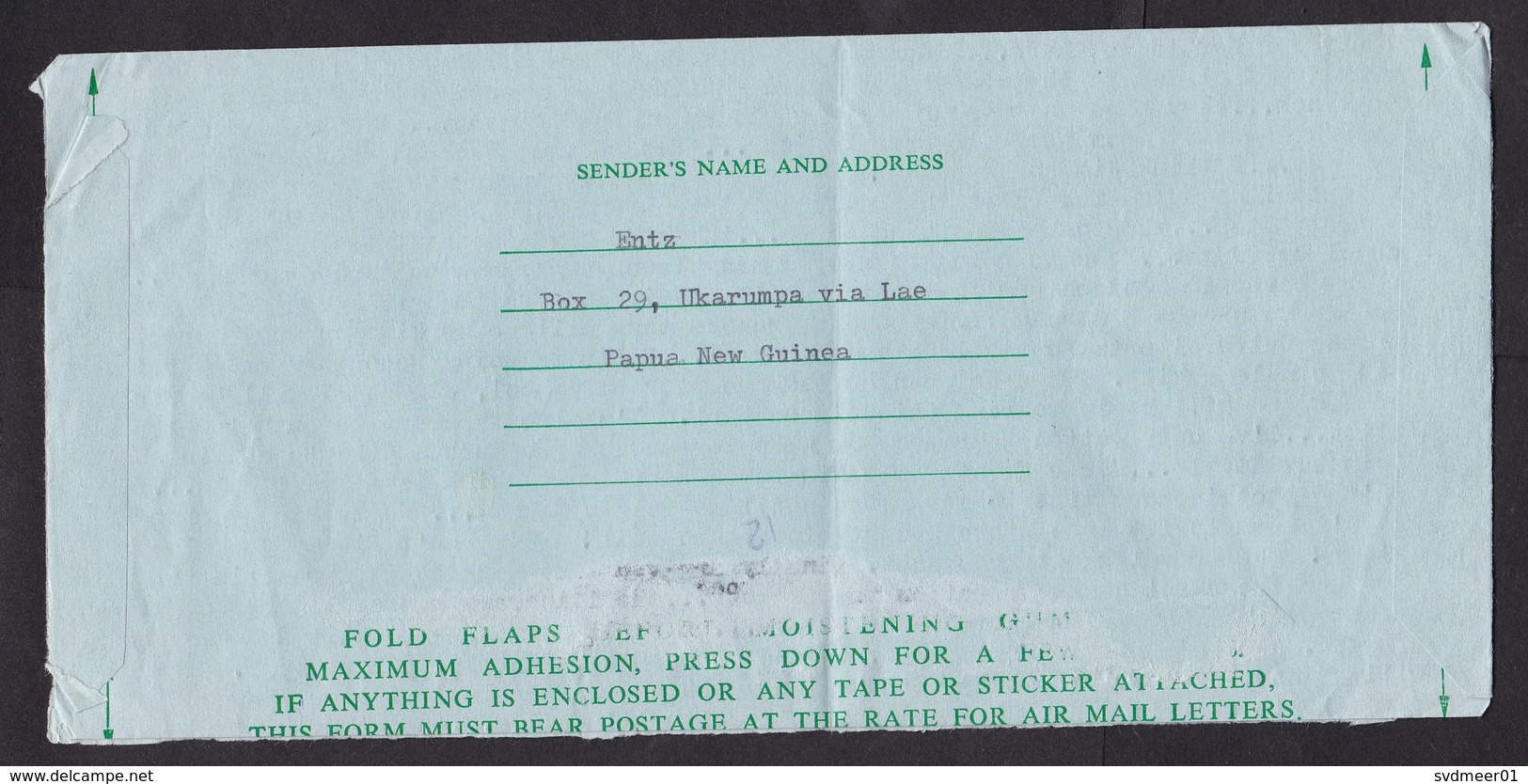 Papua New Guinea: Stationery Aerogramme To USA, 1974, Extra Stamp, Airplane, Bird, Rare Real Use (minor Damage See Scan) - Papua Nuova Guinea
