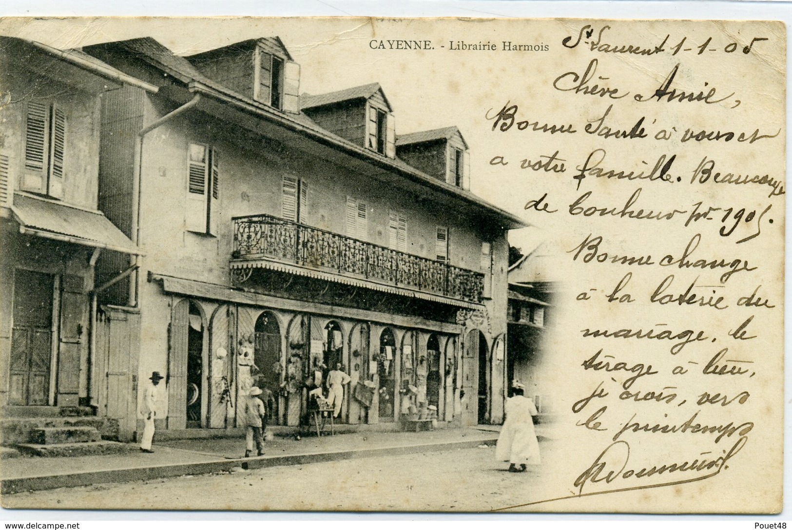 GUYANE - Cayenne - Librairie Harmois. Timbre De Guyane. - Cayenne