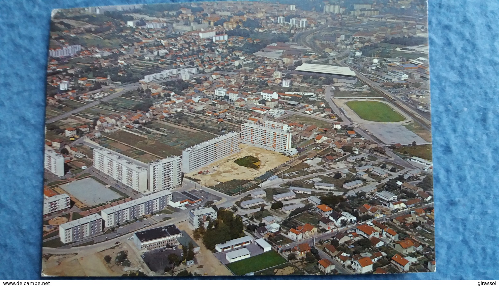 CPSM PIERRE BENITE RHONE VUE GENERALE ED CELLARD STADE STADIUM 2 EME CHOIX PLI - Pierre Benite