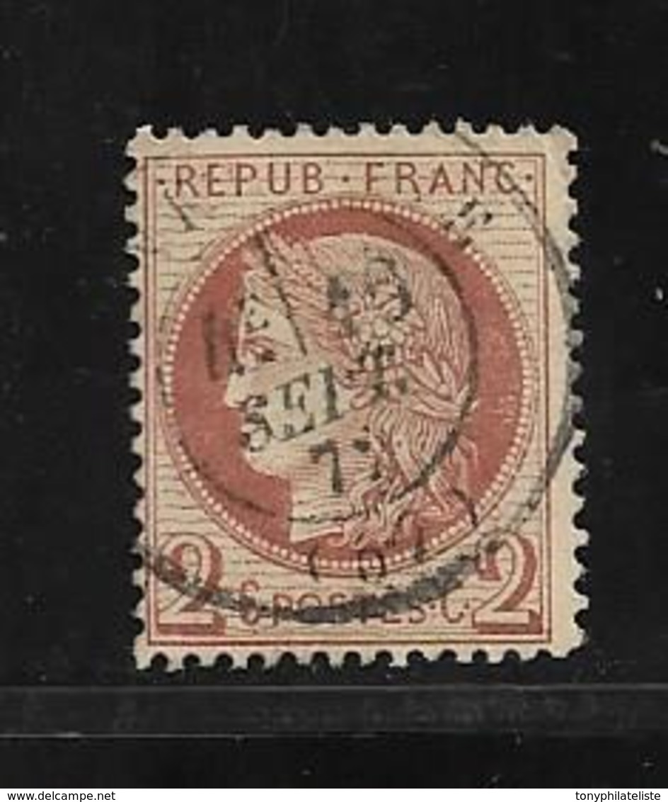 France Timbres De 1872 N°51 2ct Rouge Brun Ceres Oblitéré  (cote 15€) - 1871-1875 Cérès