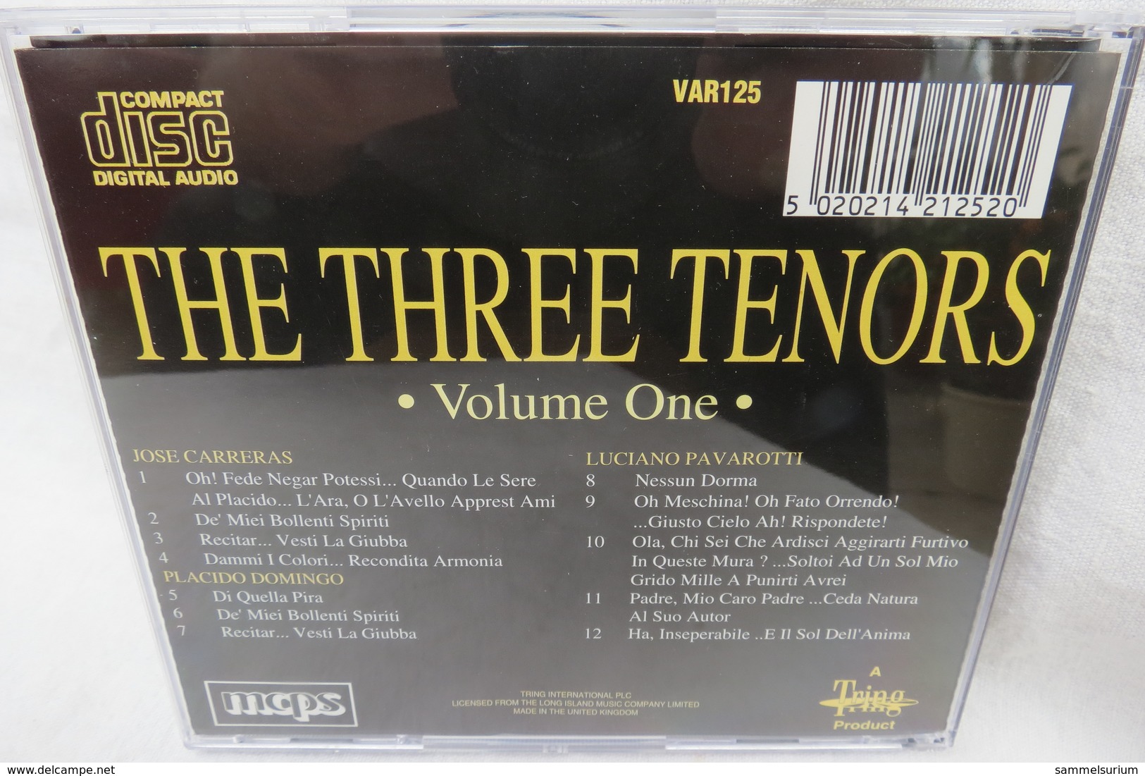 4 CDs "The Three Tenors" Jose Carreras, Luciano Pavarotti, Placido Domingo - Opera / Operette