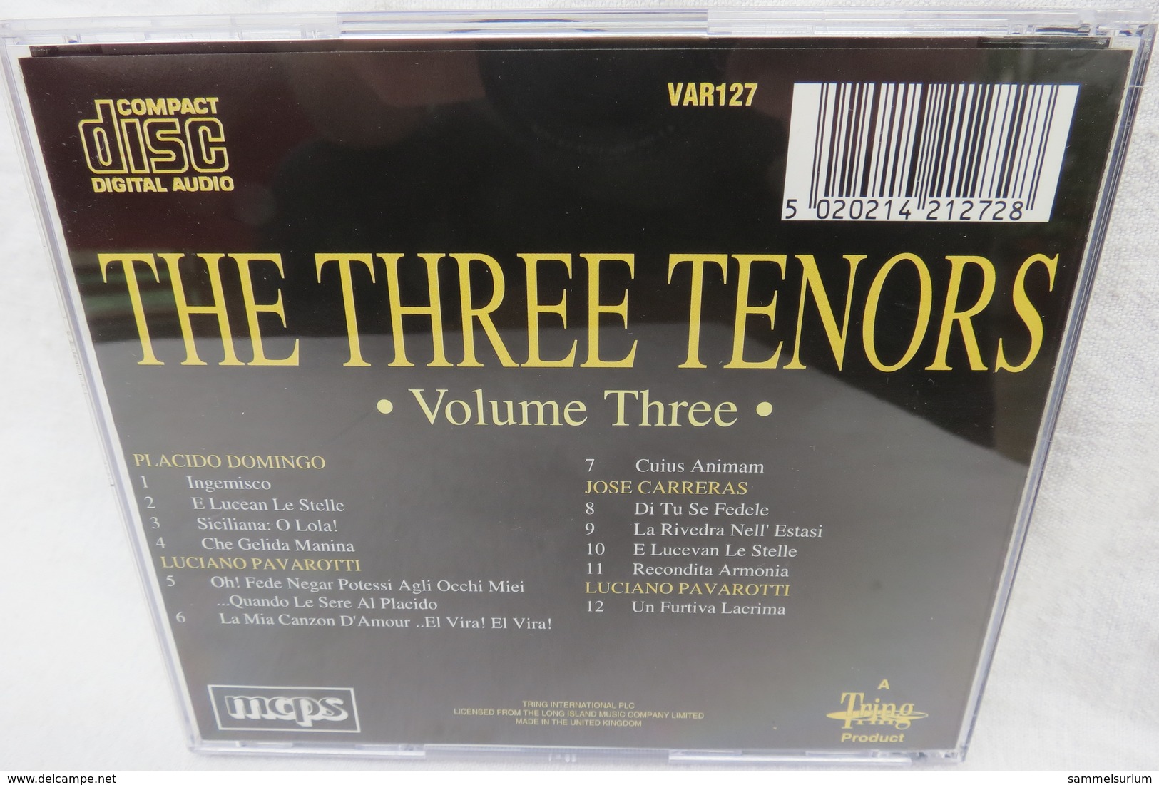 4 CDs "The Three Tenors" Jose Carreras, Luciano Pavarotti, Placido Domingo