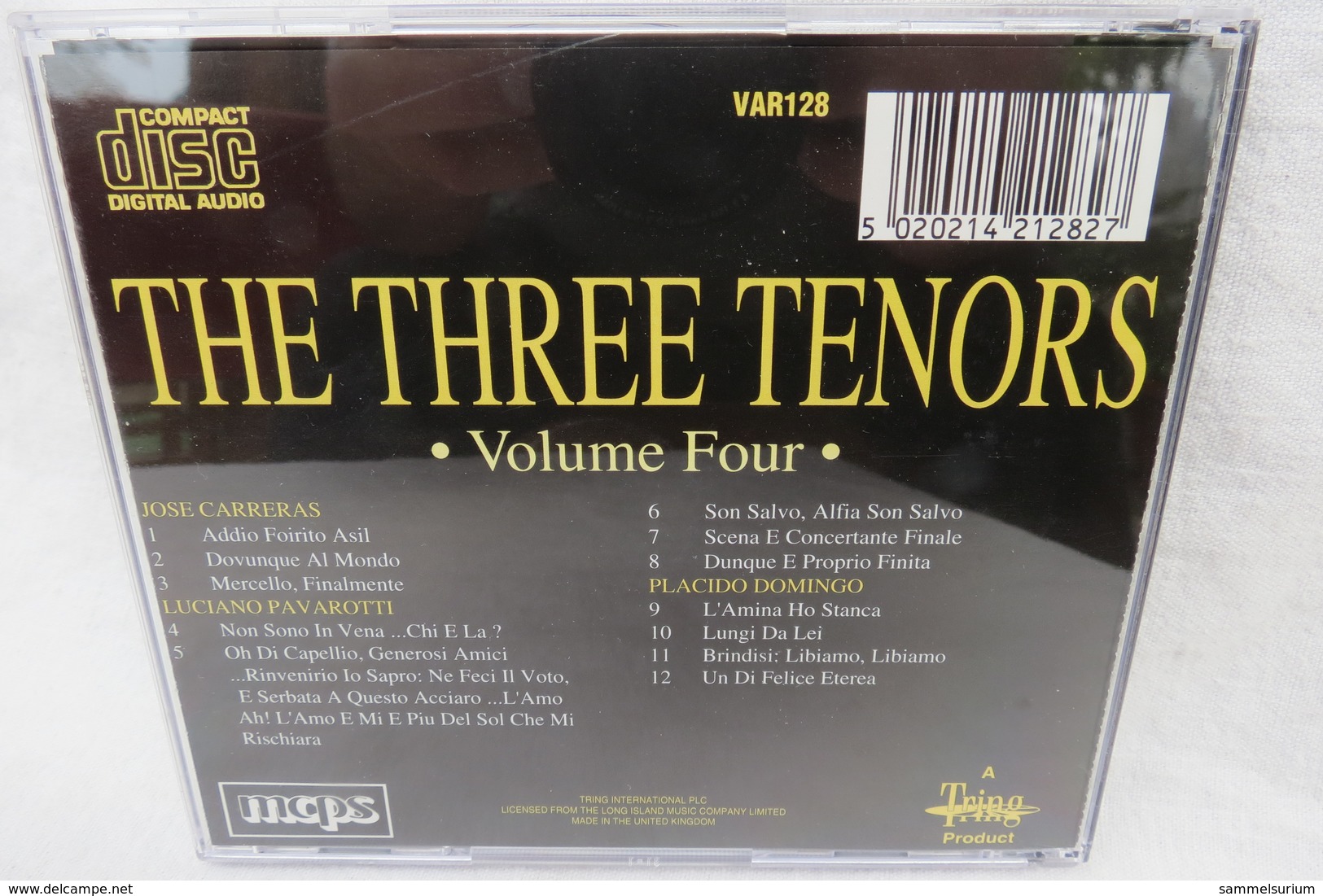 4 CDs "The Three Tenors" Jose Carreras, Luciano Pavarotti, Placido Domingo