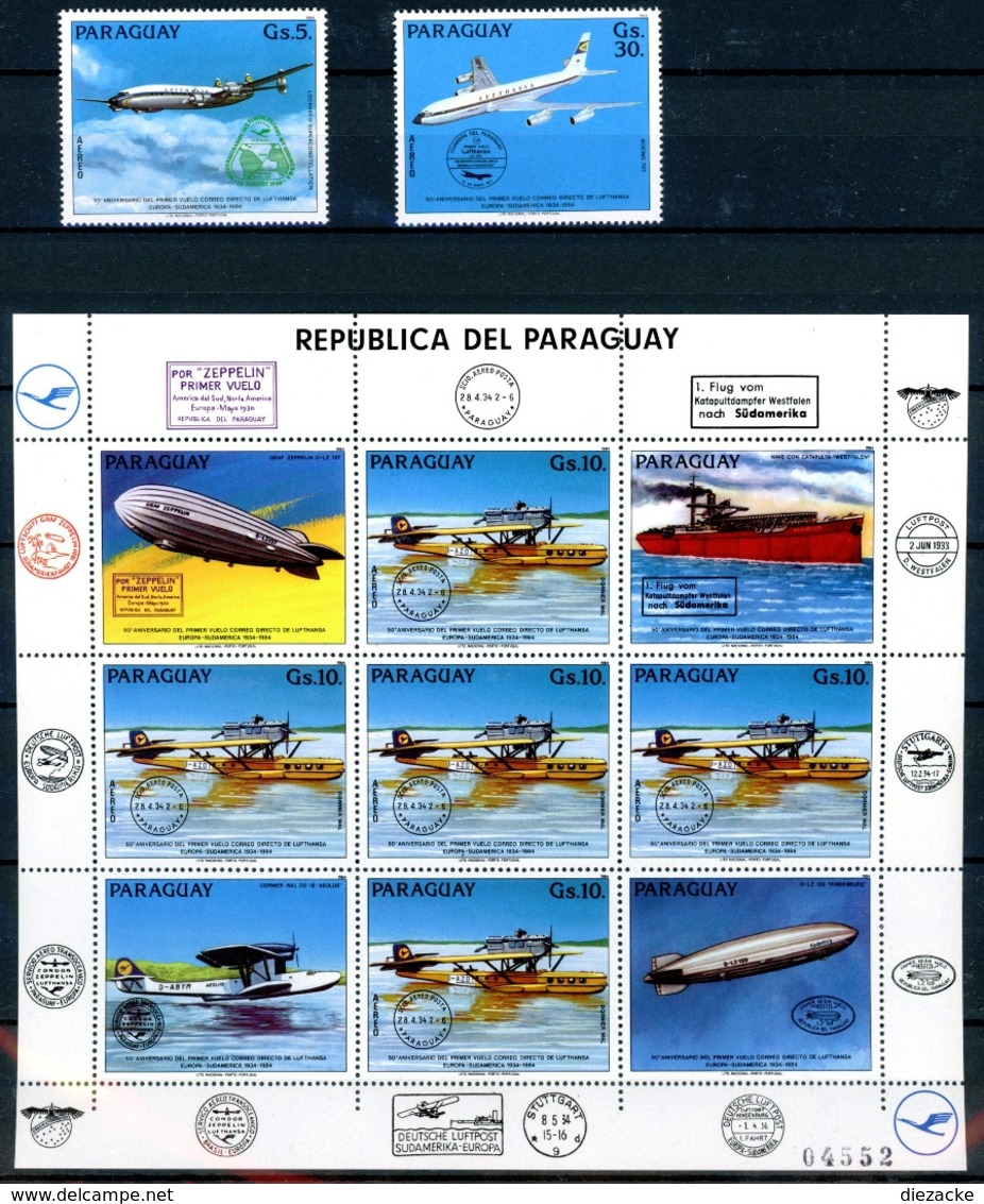 Paraguay MiNr. 3786-88 + KB Postfrisch MNH Flugzeuge (FZ5145 - Paraguay