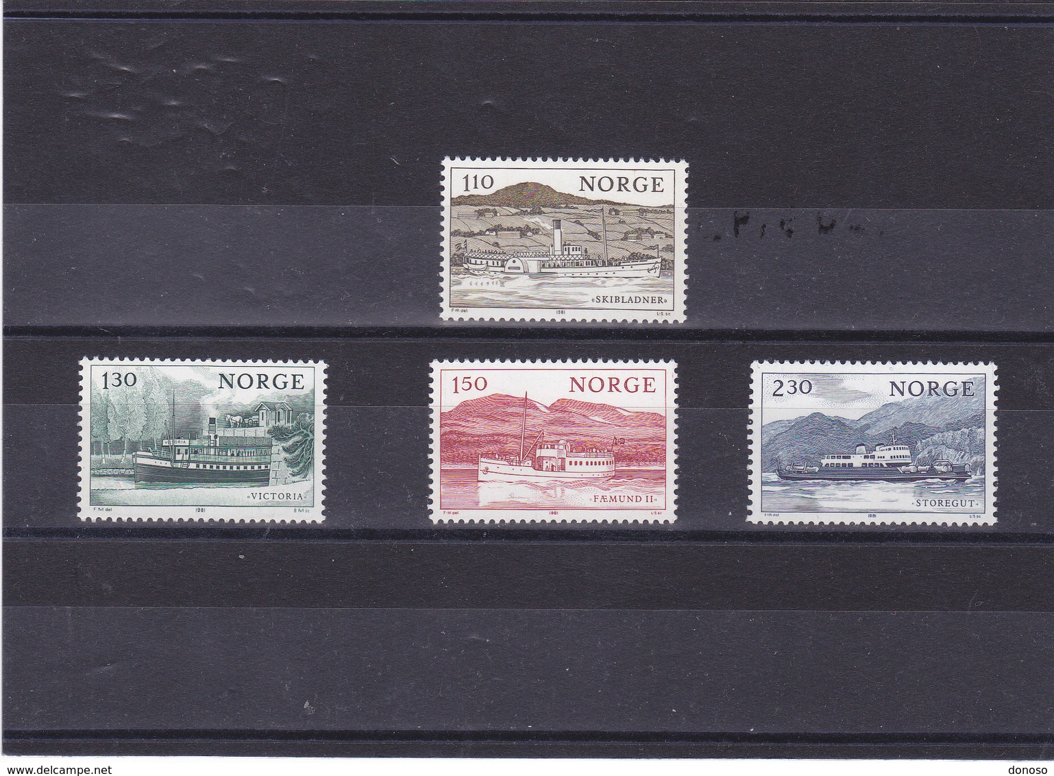 NORVEGE 1981 BATEAUX   Yvert 797-800 NEUF** MNH - Neufs