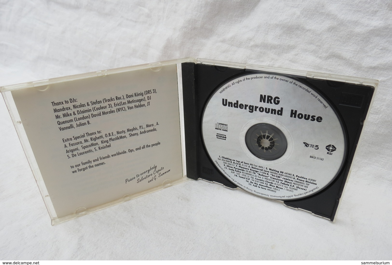 CD "NRG" Underground House - Dance, Techno & House