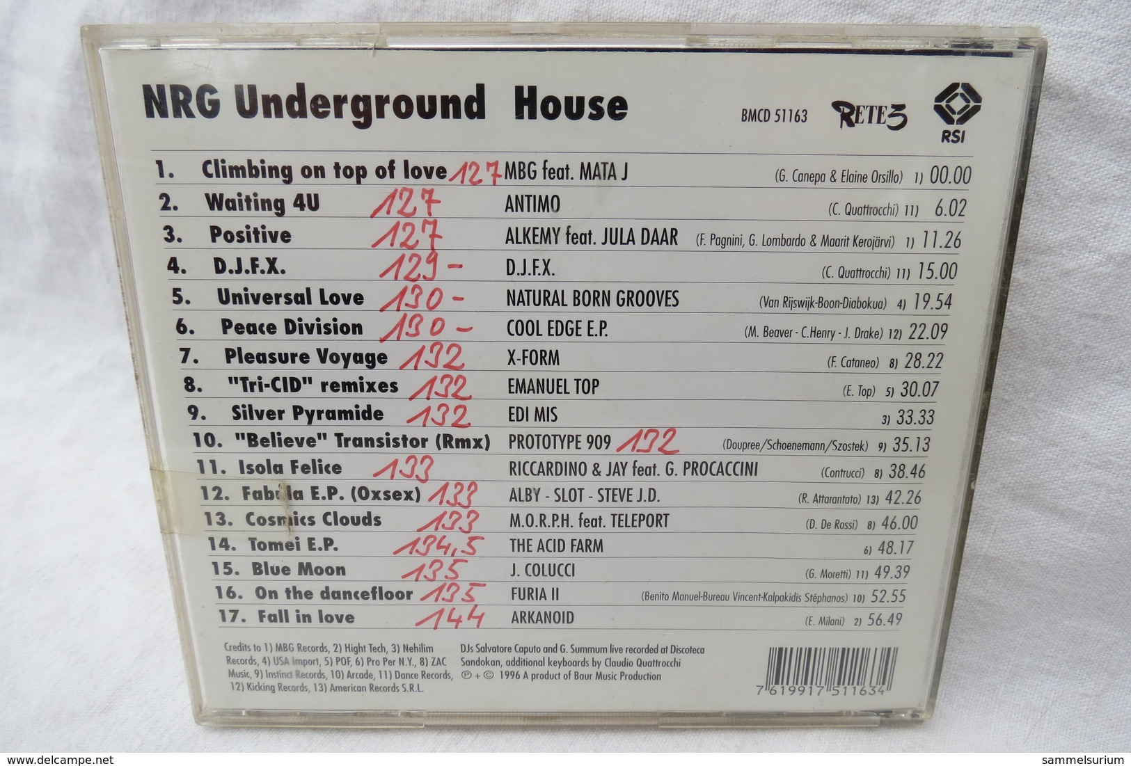 CD "NRG" Underground House - Dance, Techno & House