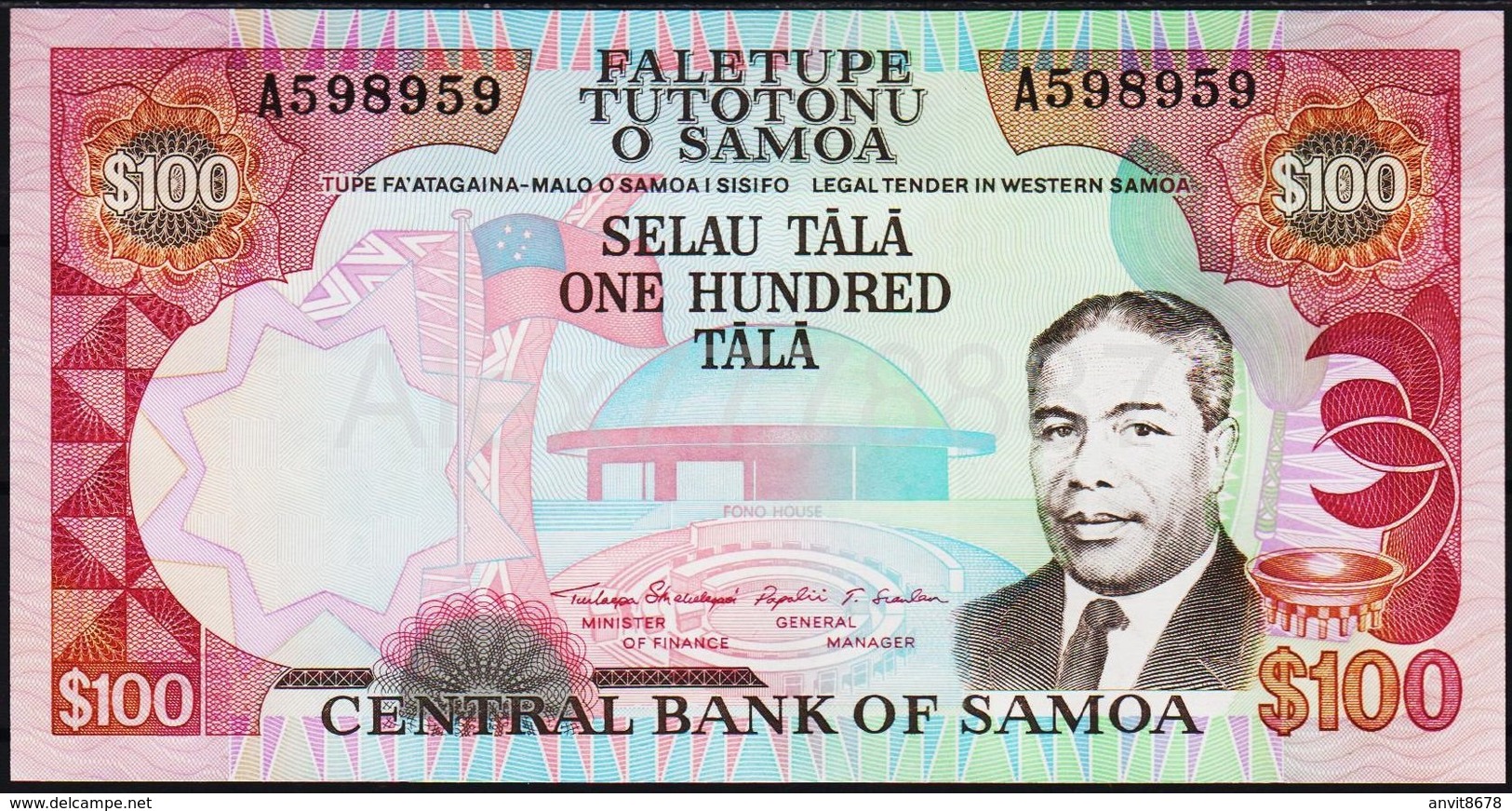 SAMOA 100 $  1990   UNC! - Samoa
