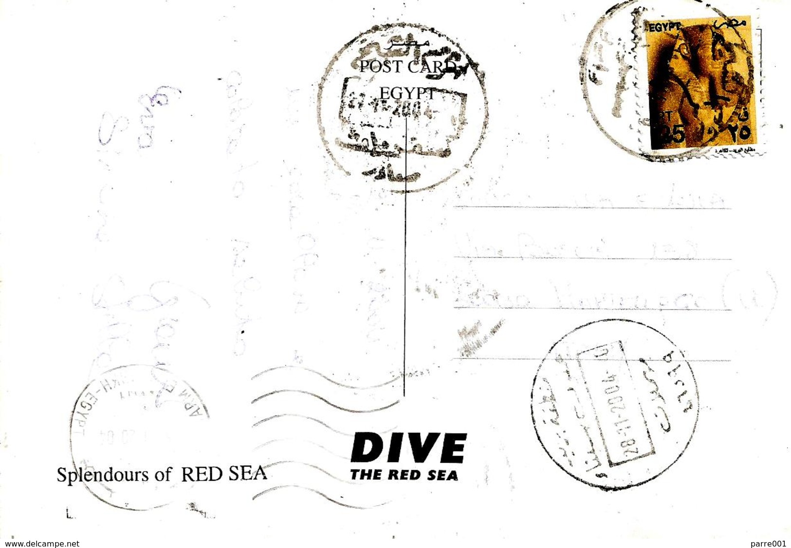 Egypt 2004 Sharm El Sheikh South Sinai Postcode 46599 Viewcard To Italy - Brieven En Documenten