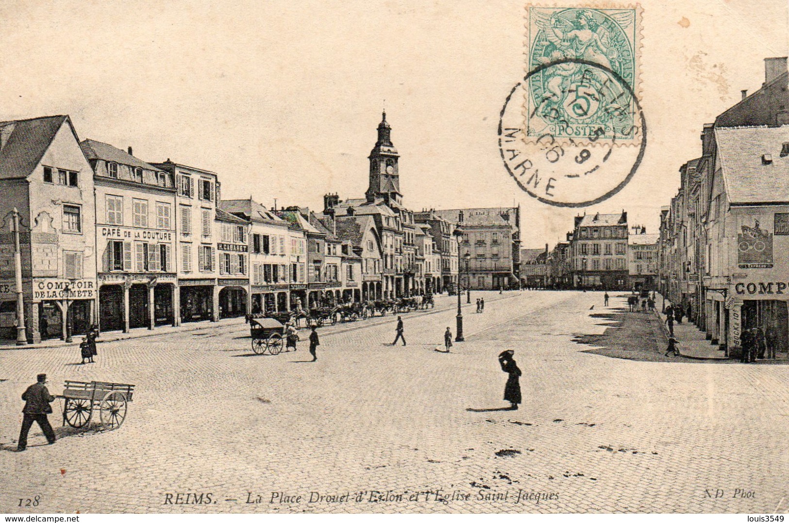 Reims -     La  Place  Drouet  D' Erlon  Et  L' église  St - Jacques - Reims