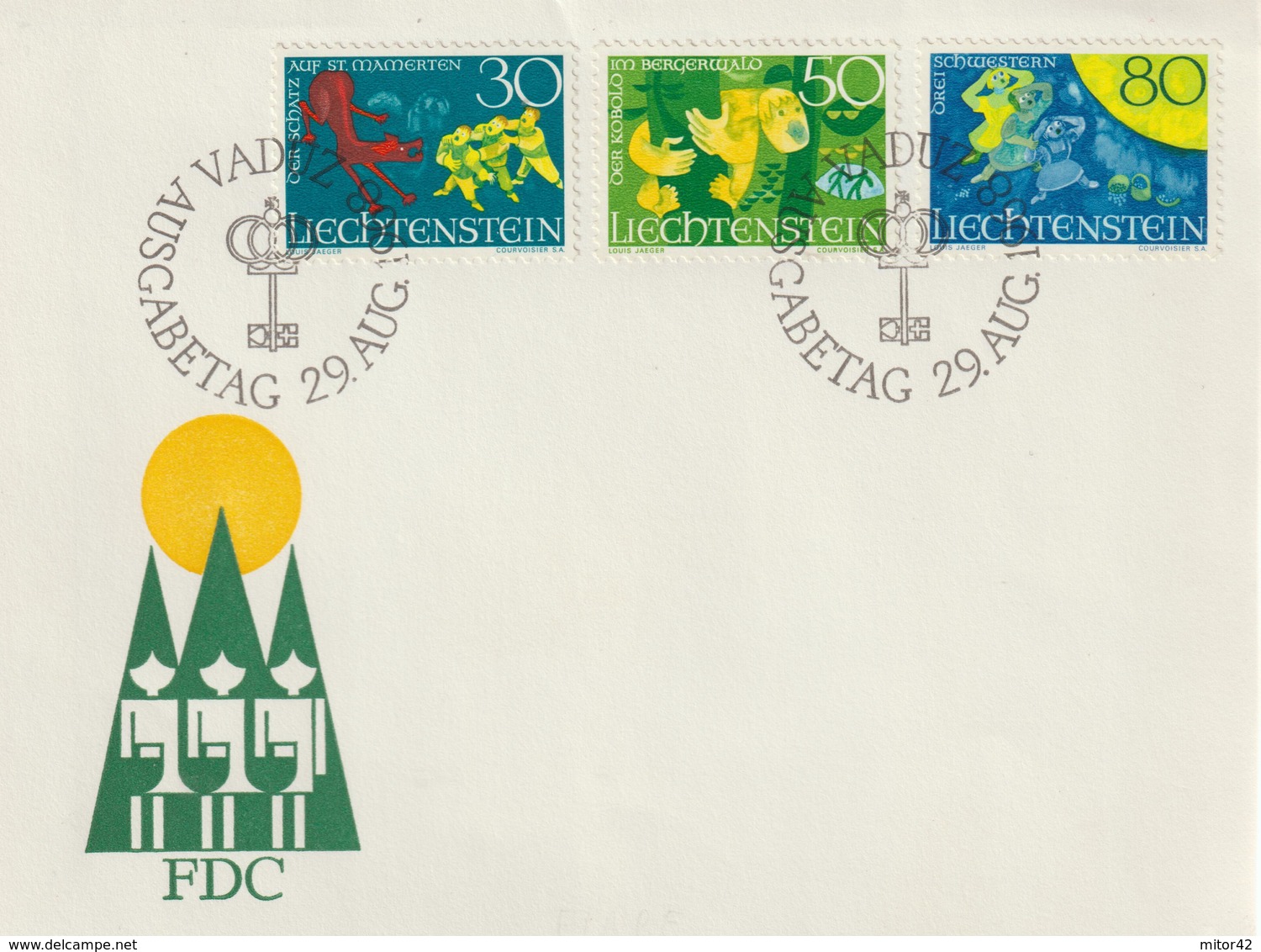 20-Fiabe-Contes-Tales-Cuentos: Fiabe Locali-Liechtenstein-1968-FDC Con Bollo Speciale Figurato - Fiabe, Racconti Popolari & Leggende