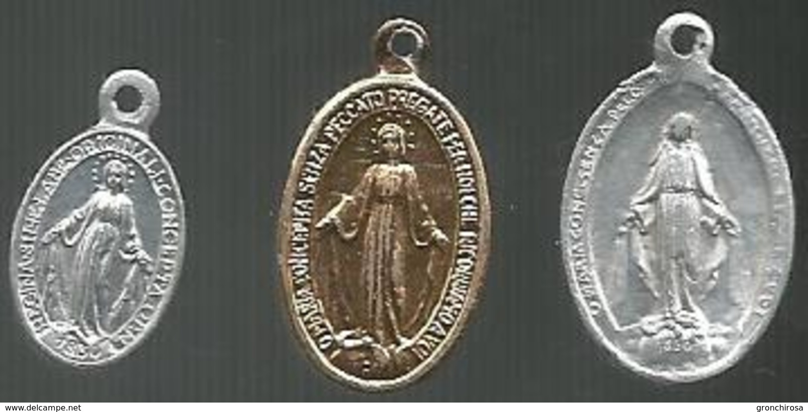 Religione, 3 Medagliette Vergine Maria, Mist. Cm. 1/2 Ca. - Altri & Non Classificati