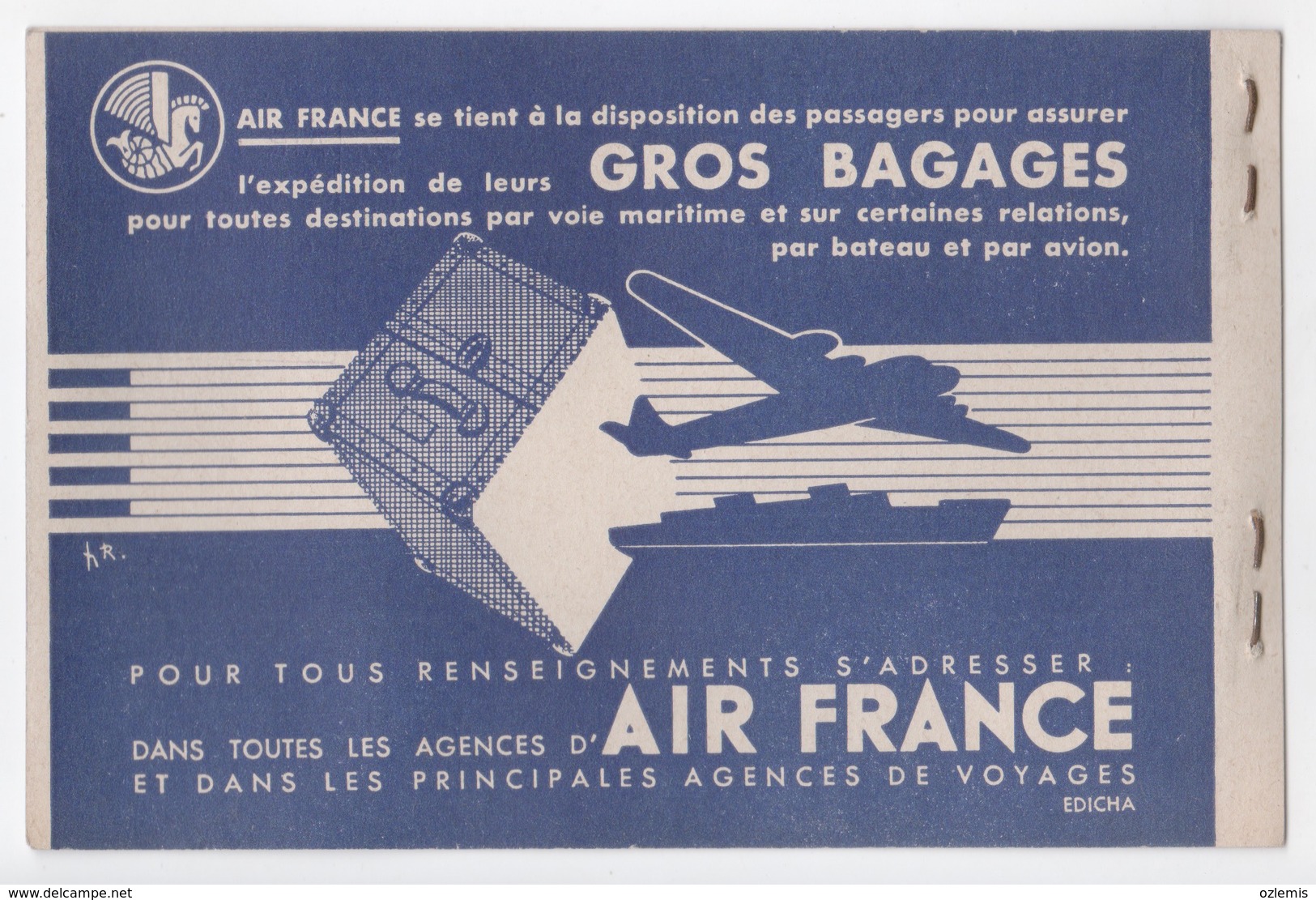 AIR FRANCE AIRLINES PASSENGER TICKET - Europe