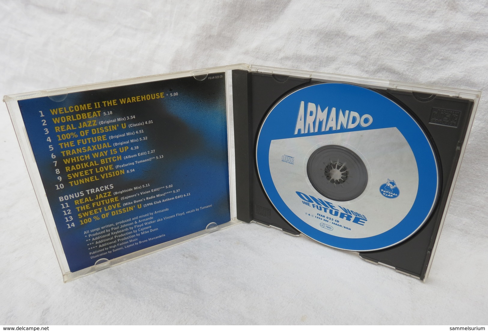 CD "Armando" One World One Future - Dance, Techno & House