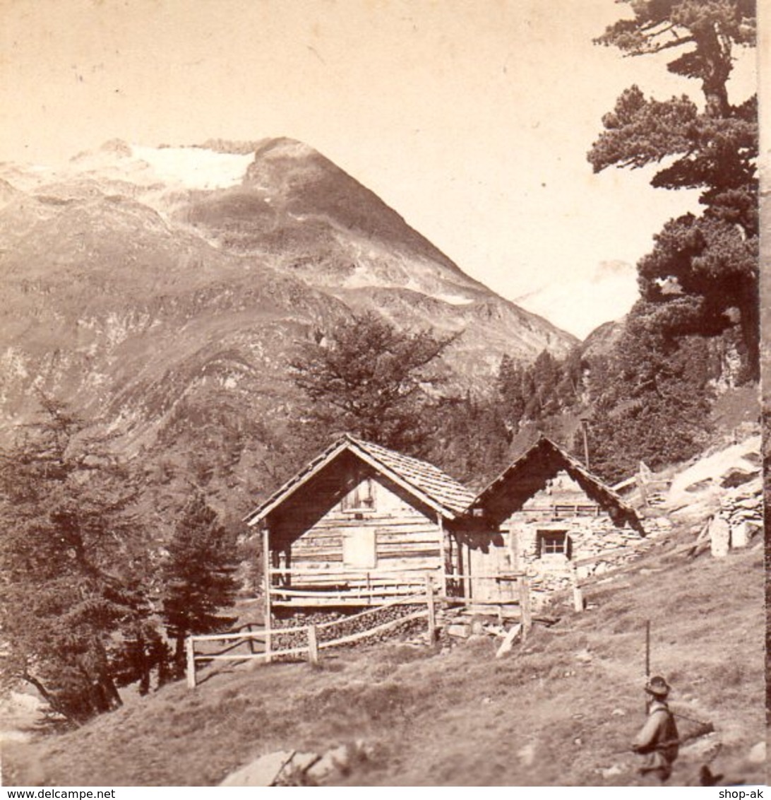 AK-1535/ An Der Elendhütte Berghütte Kärnten  Stereofoto V Alois Beer ~ 1900 - Stereoscopic