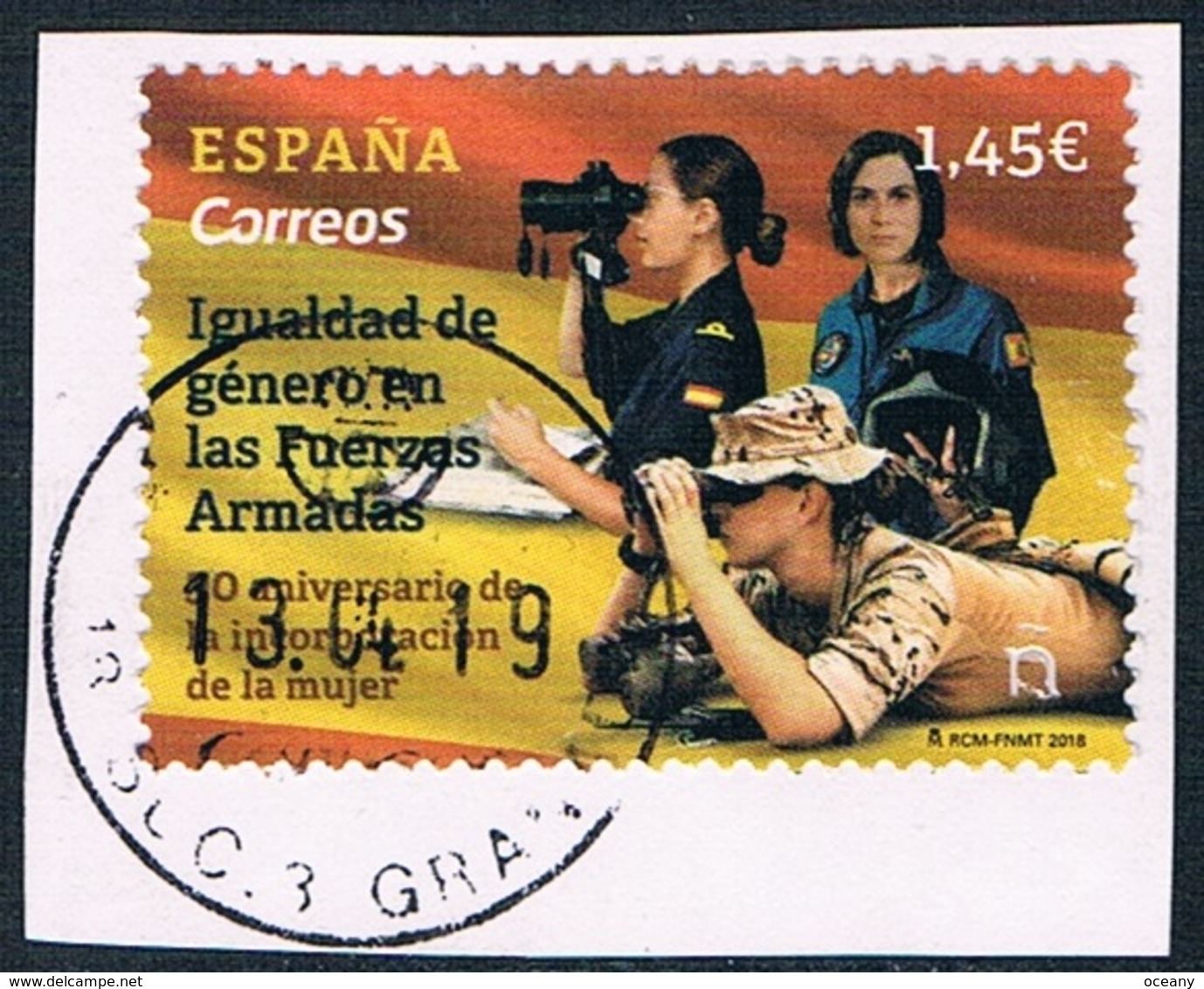 Espagne - 30e Anniversaire De L'égalité Des Sexes Dans Les Forces Armées (année 2018) Oblit. - Used Stamps