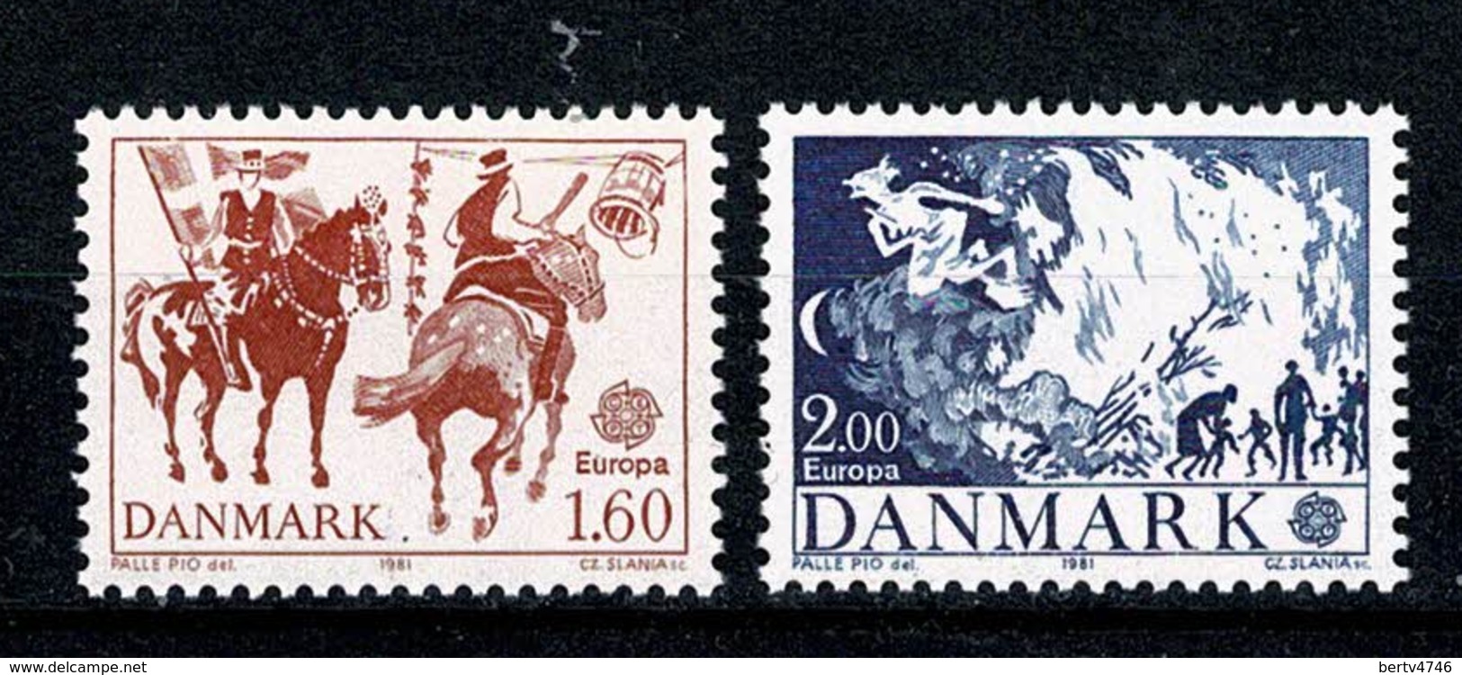 Danmark 1981 EUROPA  Yv. 733/734**,  Mi 730/731** Cat. Yv. € 3,00 - Neufs