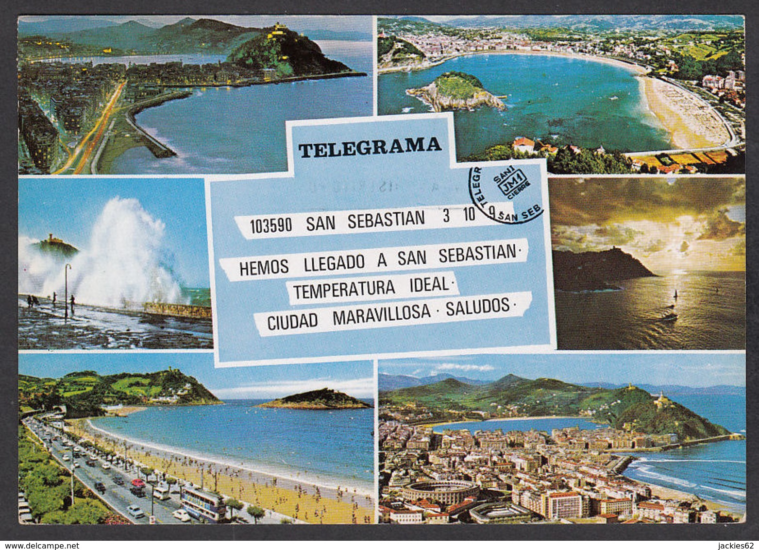 86214/ SAN SEBASTIAN, Telegrama - Guipúzcoa (San Sebastián)