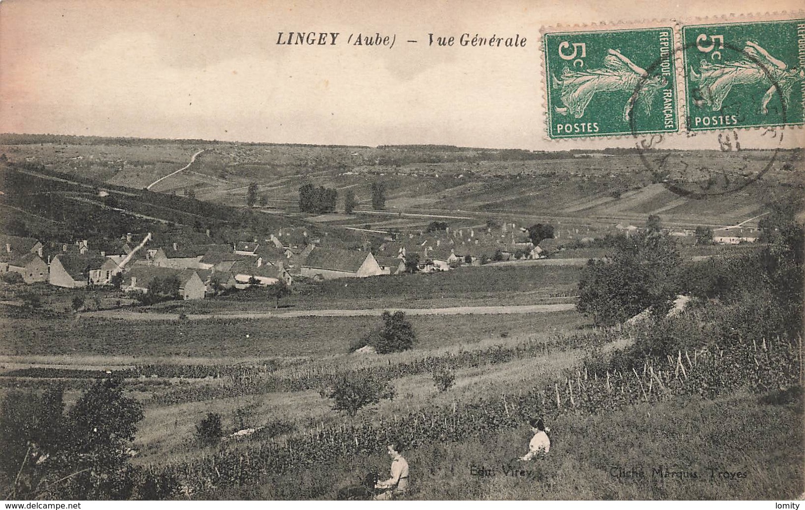 10 Lingey Vue Générale Cpa Carte Animée - Autres & Non Classés