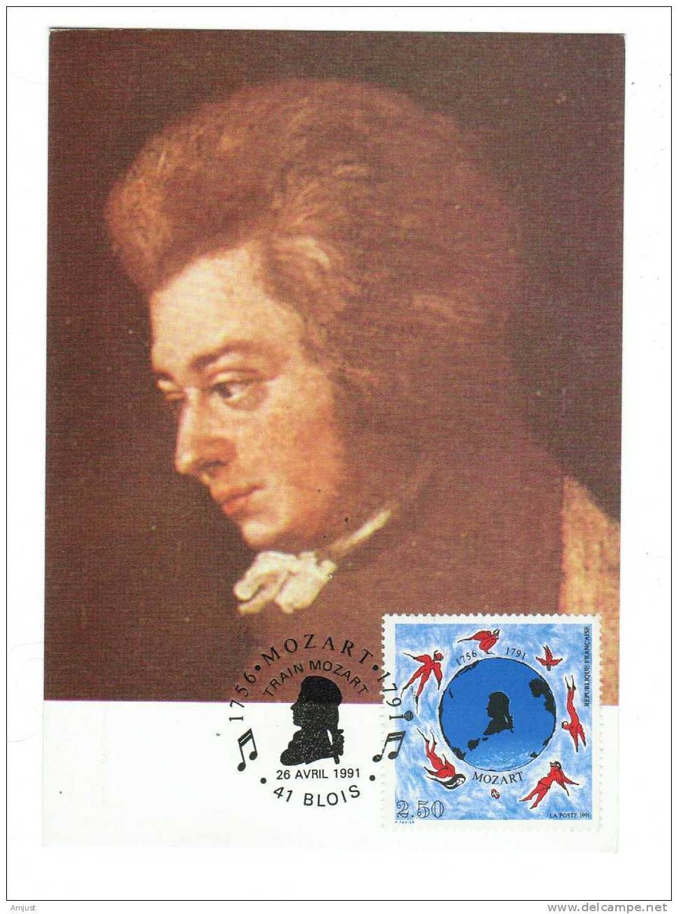 Carte Maximum,maxi Cards,Mozart - 1990-1999