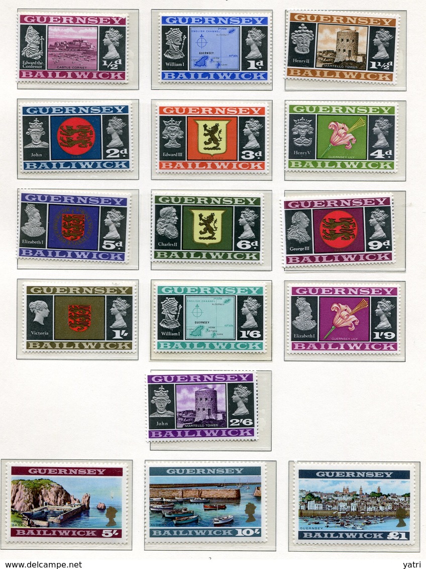 Guernsey - 1969 - Annata Quasi Completa ** (manca 1 Francobollo) - Guernesey