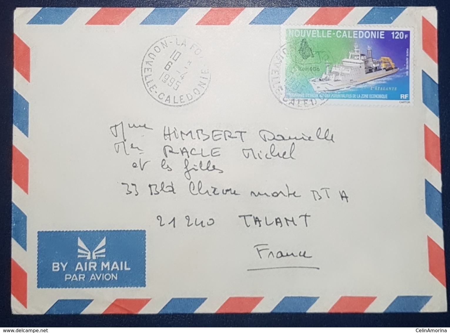 NOUVELLE CALÉDONIE 1995 De La Foa Pour La France Par Avion .le 06.04.1996.. - Cartas & Documentos