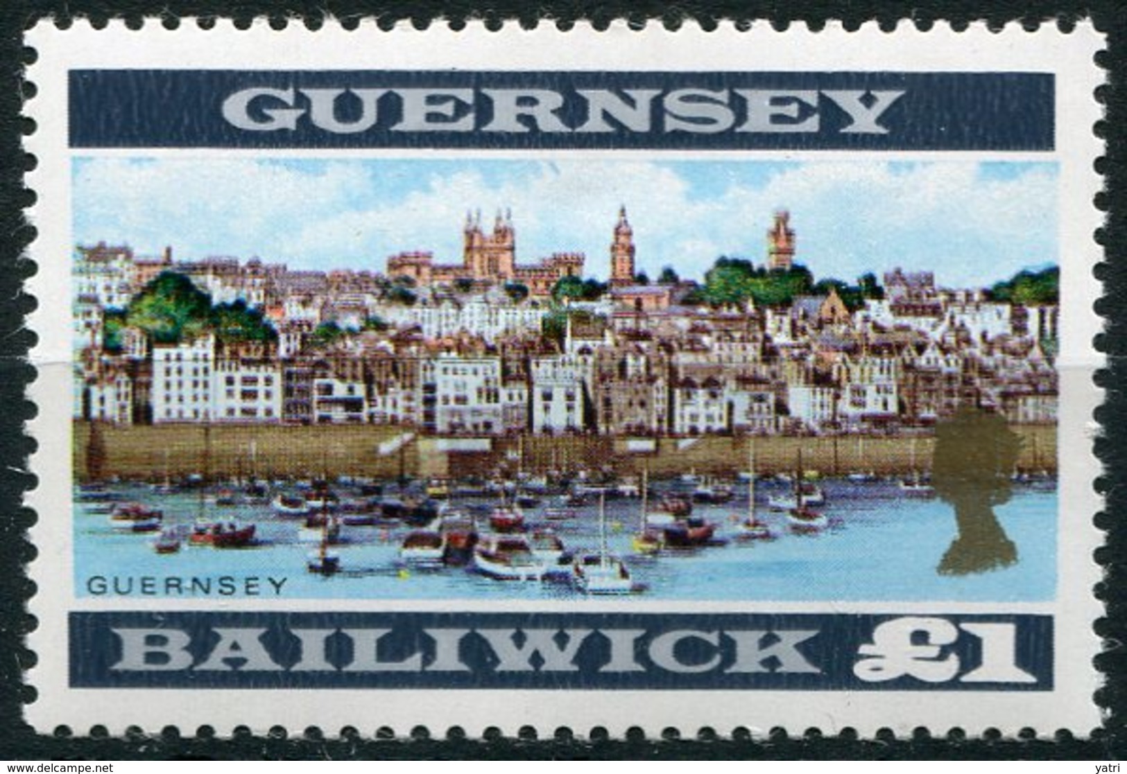 Guernsey - 1969  - 1£ Dentellato 12 1/2 ** - Guernesey