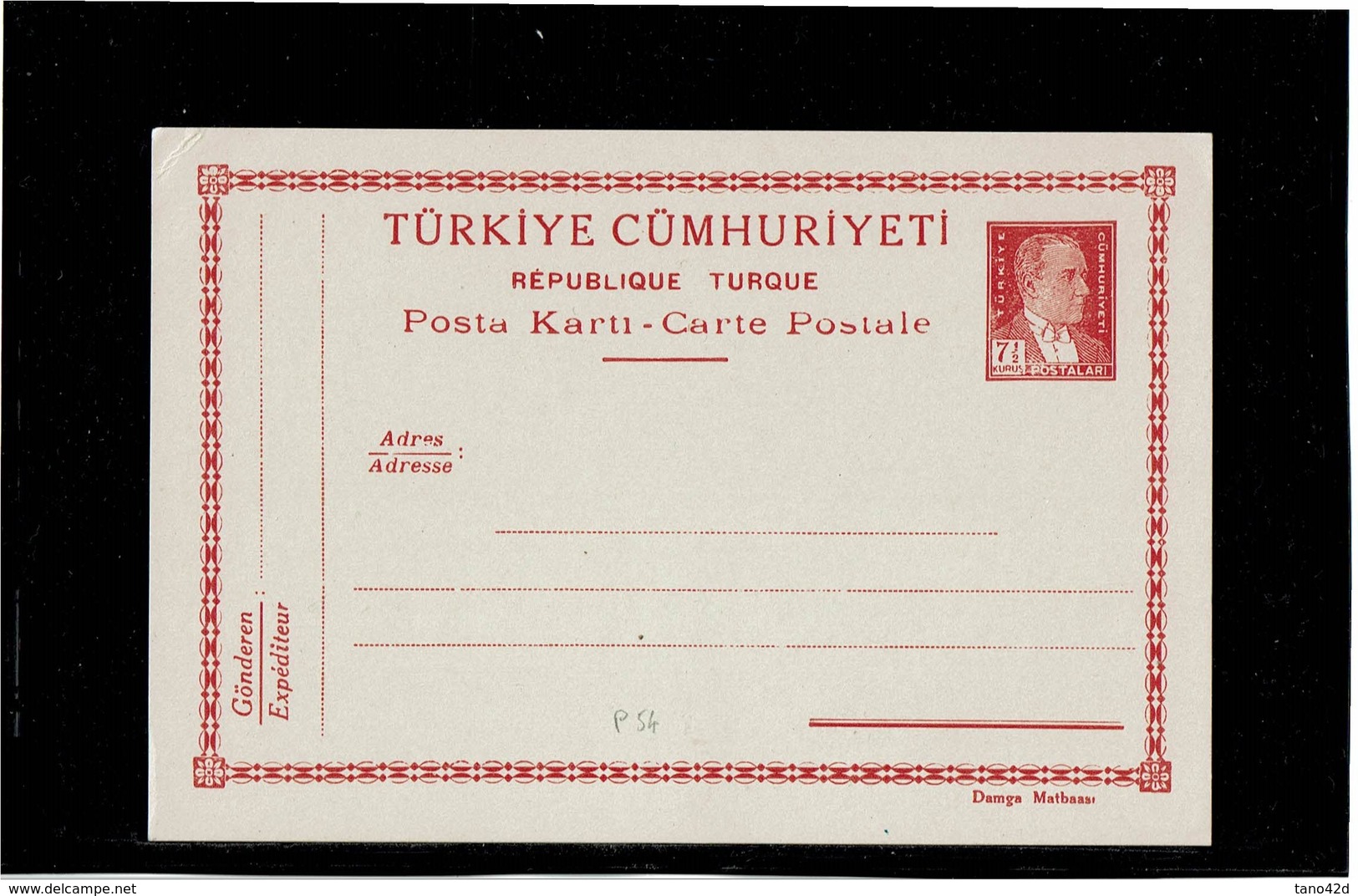 FRAL6-  TURQUIE PERIODE KEMAL ATATURK - 7 EP CP NEUVES - Entiers Postaux