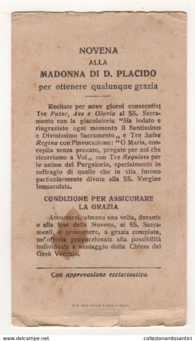 Santino Antico Madonna Di Don Placido Da Napoli - Religion & Esotericism