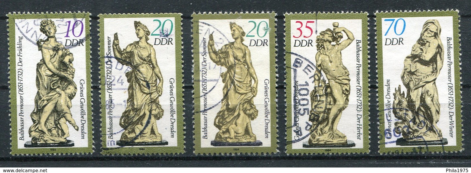 DDR Michel-Nr. 2905-2908 + 2906II Gestempelt Tagesstempel - Gebraucht