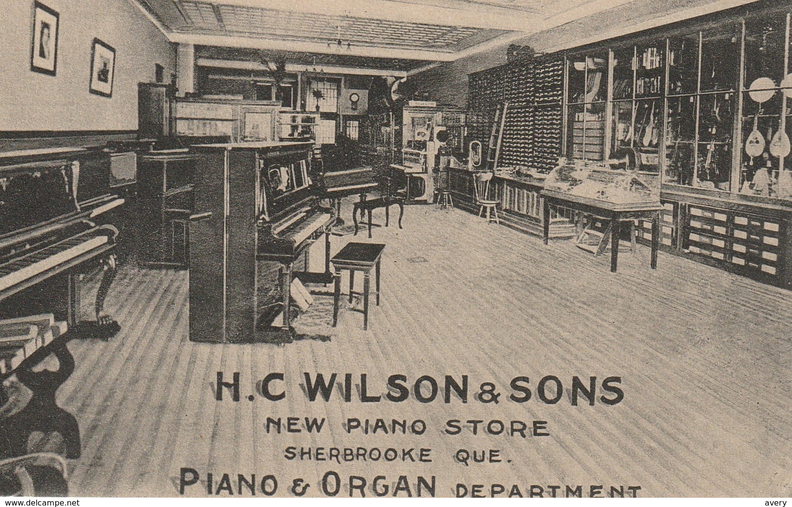 H. C. Wilson & Sons New Piano Store, Sherbrooke, Quebec Piano & Organ Department - Sherbrooke