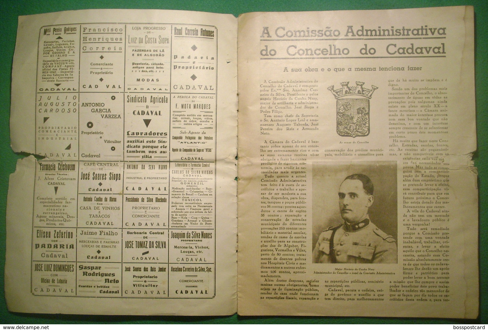 Cadaval - A Hora Nº 11 De 1934 - Moinho De Vento - Bombeiros - Molen - Windmill - Moulin (danificada) - Geografía & Historia