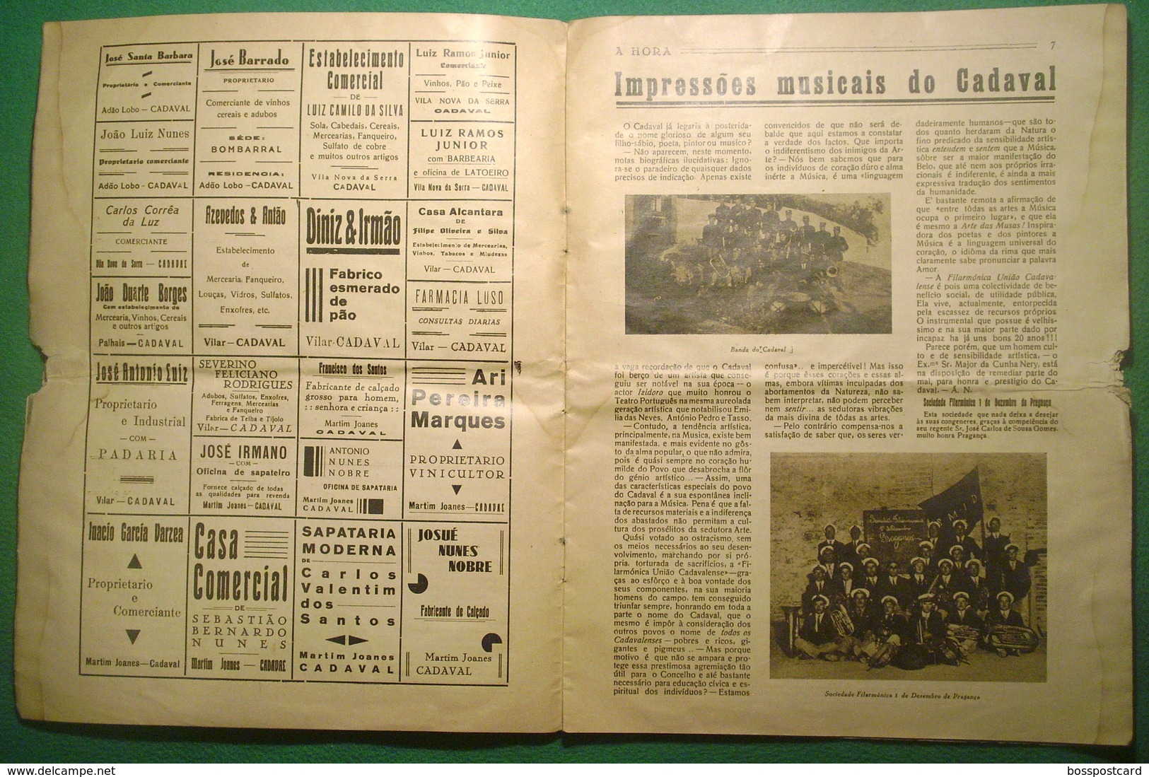 Cadaval - A Hora Nº 11 De 1934 - Moinho De Vento - Bombeiros - Molen - Windmill - Moulin (danificada) - Géographie & Histoire