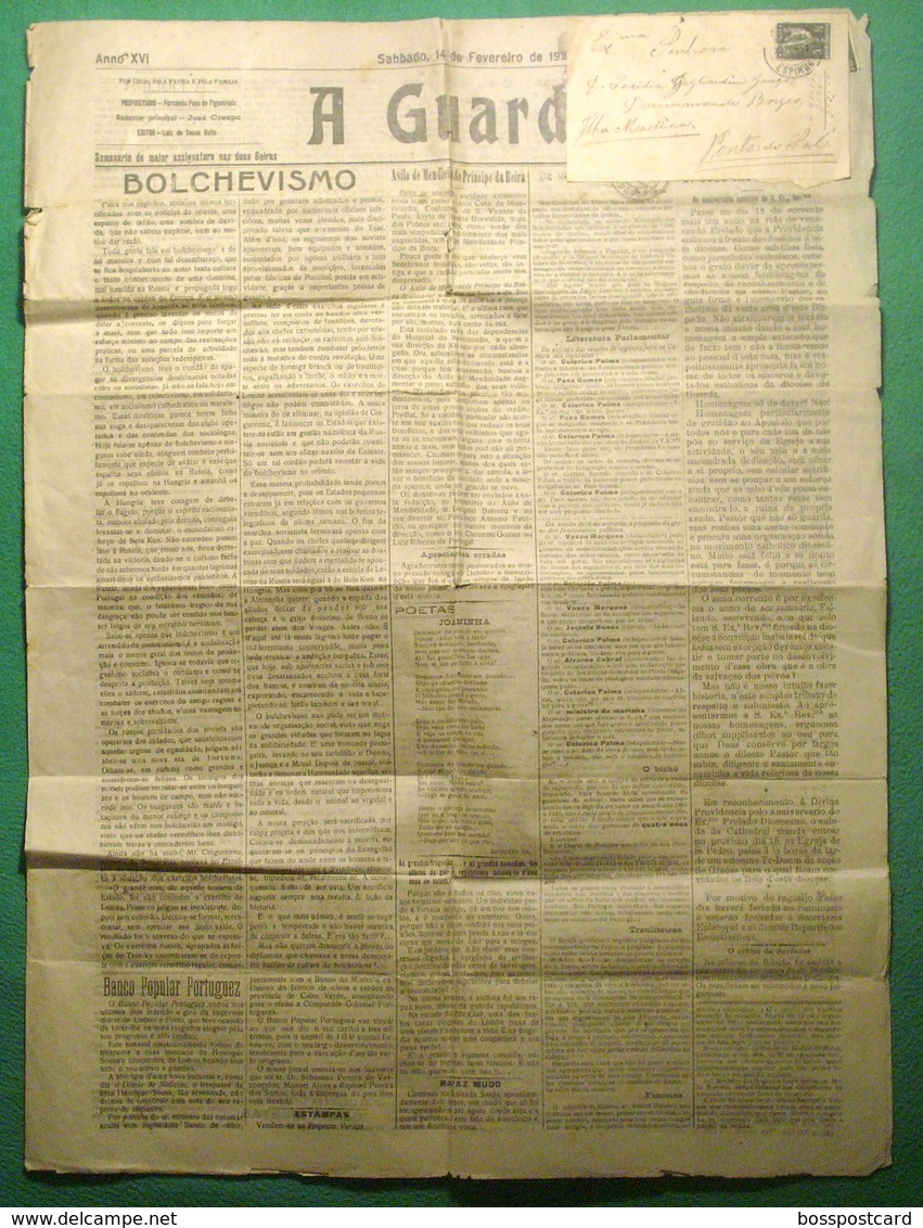 Guarda - Jornal A Guarda De 1920 - História Postal - Filatelia - Selo Ceres - Philately - Andere & Zonder Classificatie